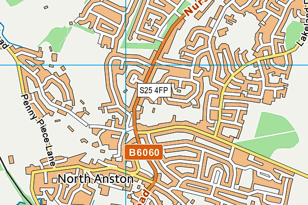 S25 4FP map - OS VectorMap District (Ordnance Survey)