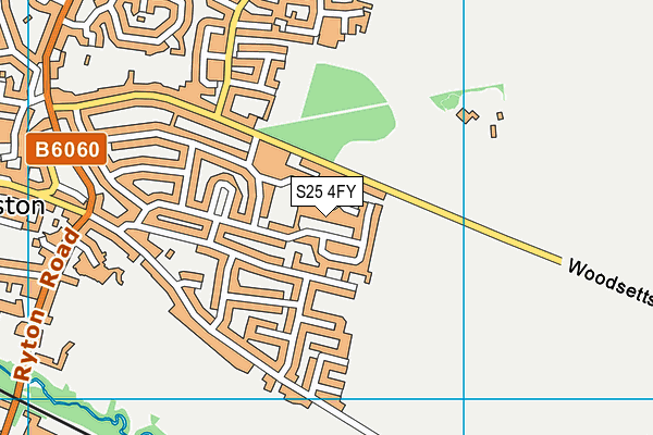 S25 4FY map - OS VectorMap District (Ordnance Survey)