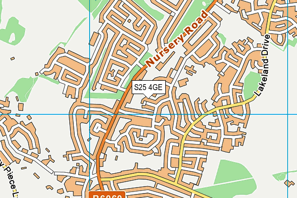 S25 4GE map - OS VectorMap District (Ordnance Survey)