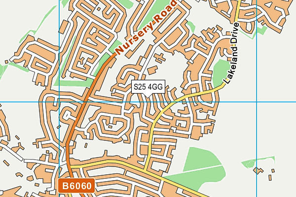 S25 4GG map - OS VectorMap District (Ordnance Survey)
