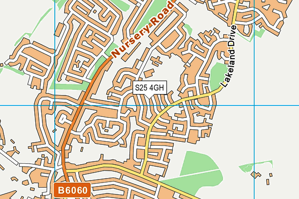 S25 4GH map - OS VectorMap District (Ordnance Survey)