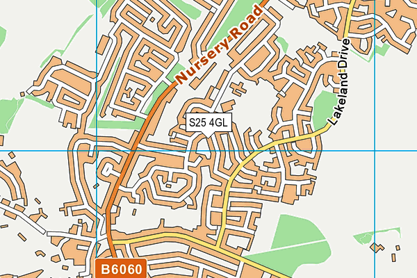 S25 4GL map - OS VectorMap District (Ordnance Survey)
