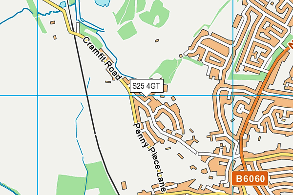 S25 4GT map - OS VectorMap District (Ordnance Survey)