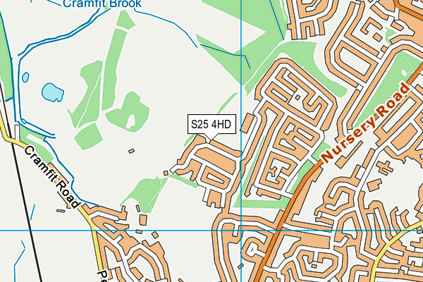 S25 4HD map - OS VectorMap District (Ordnance Survey)