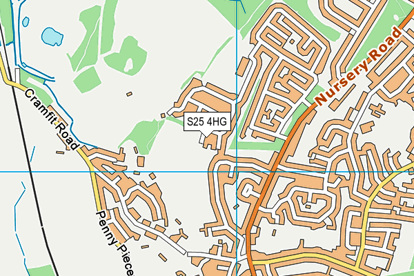 S25 4HG map - OS VectorMap District (Ordnance Survey)