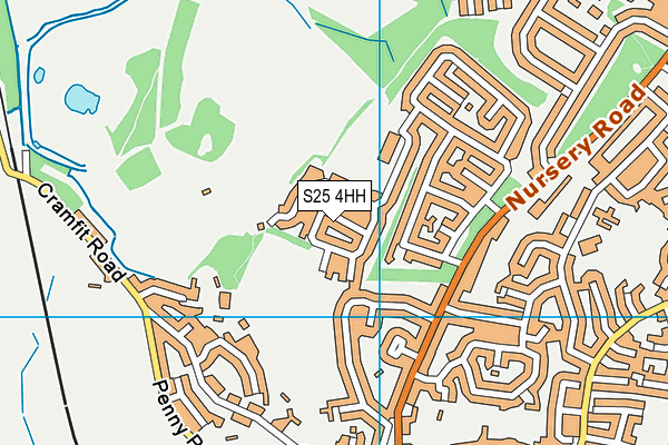 S25 4HH map - OS VectorMap District (Ordnance Survey)
