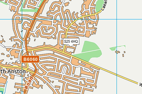 S25 4HQ map - OS VectorMap District (Ordnance Survey)
