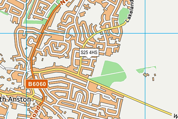 S25 4HS map - OS VectorMap District (Ordnance Survey)