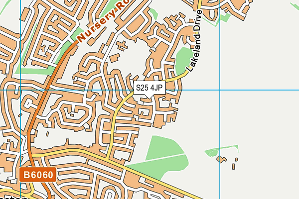 S25 4JP map - OS VectorMap District (Ordnance Survey)