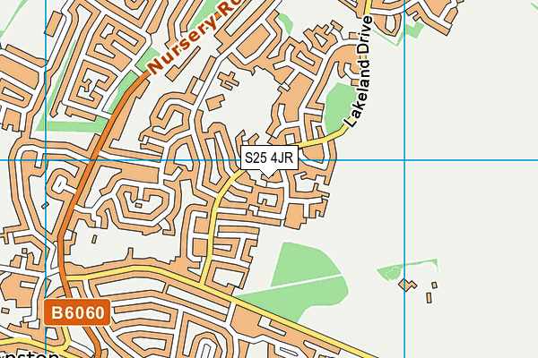 S25 4JR map - OS VectorMap District (Ordnance Survey)