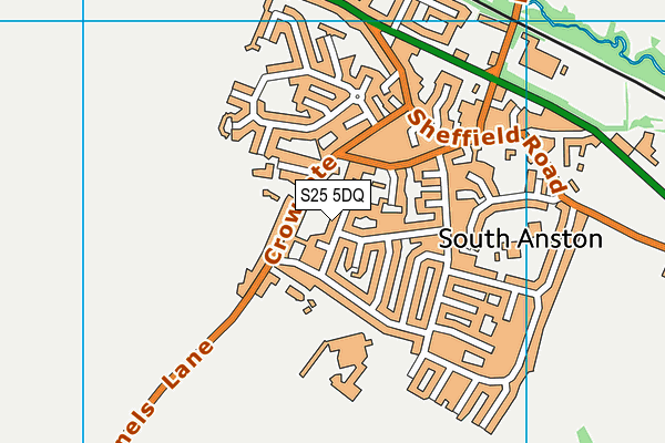 S25 5DQ map - OS VectorMap District (Ordnance Survey)
