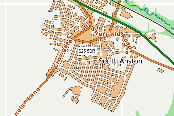S25 5DR map - OS VectorMap District (Ordnance Survey)