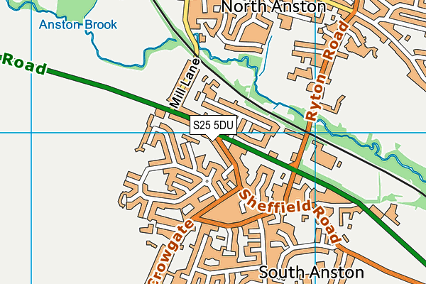 S25 5DU map - OS VectorMap District (Ordnance Survey)