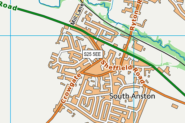 S25 5EE map - OS VectorMap District (Ordnance Survey)