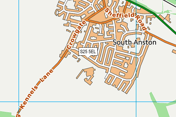 S25 5EL map - OS VectorMap District (Ordnance Survey)