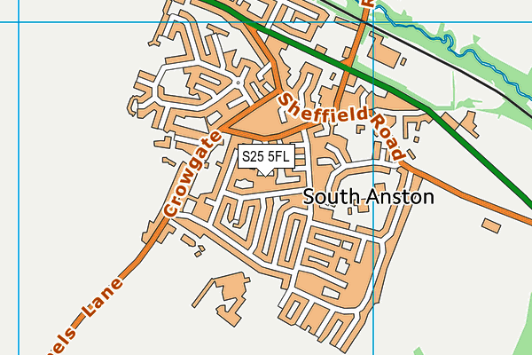 S25 5FL map - OS VectorMap District (Ordnance Survey)