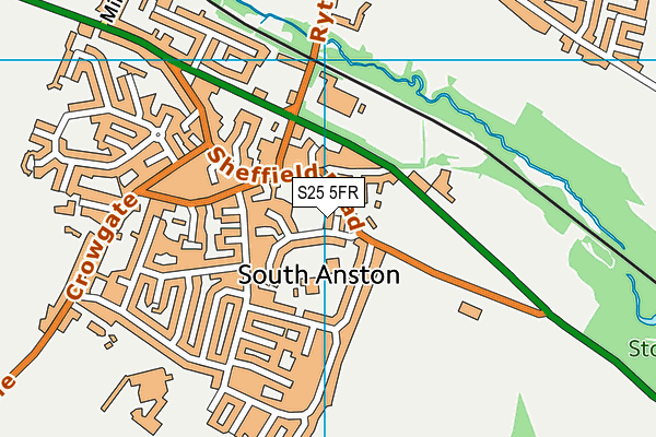 S25 5FR map - OS VectorMap District (Ordnance Survey)