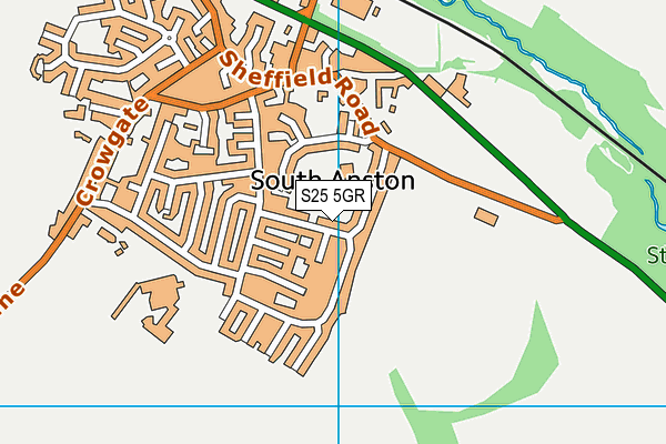 Anston Hillcrest Primary School map (S25 5GR) - OS VectorMap District (Ordnance Survey)