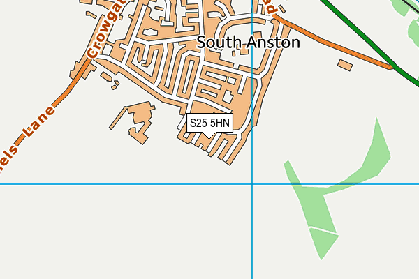 S25 5HN map - OS VectorMap District (Ordnance Survey)