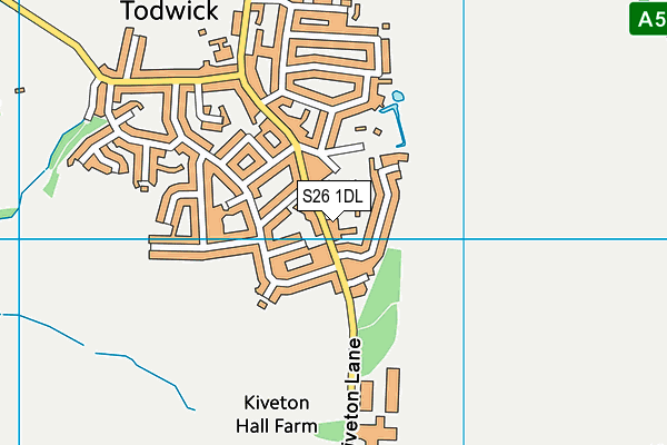 S26 1DL map - OS VectorMap District (Ordnance Survey)