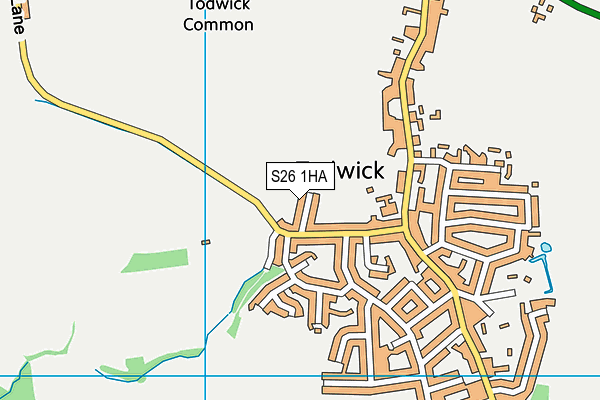 S26 1HA map - OS VectorMap District (Ordnance Survey)