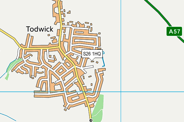S26 1HQ map - OS VectorMap District (Ordnance Survey)
