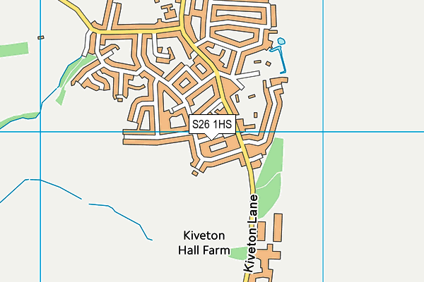 S26 1HS map - OS VectorMap District (Ordnance Survey)