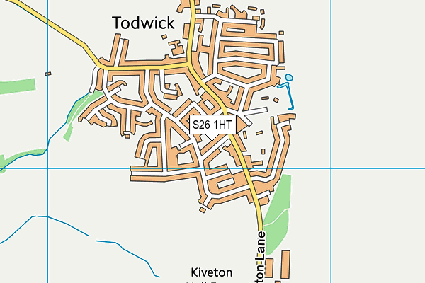 S26 1HT map - OS VectorMap District (Ordnance Survey)
