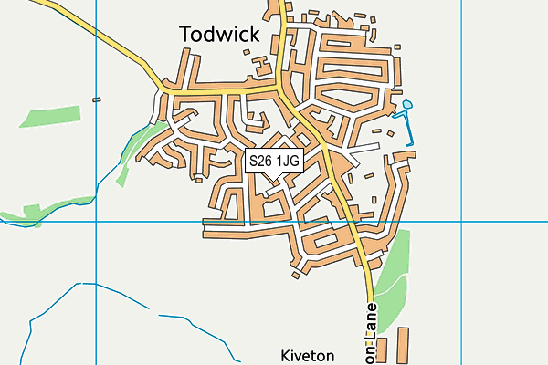 S26 1JG map - OS VectorMap District (Ordnance Survey)