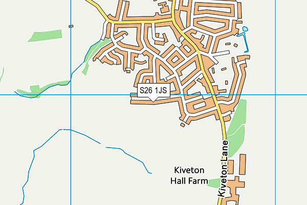 S26 1JS map - OS VectorMap District (Ordnance Survey)