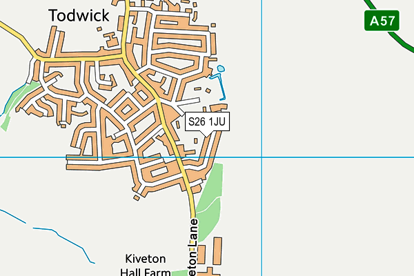 S26 1JU map - OS VectorMap District (Ordnance Survey)