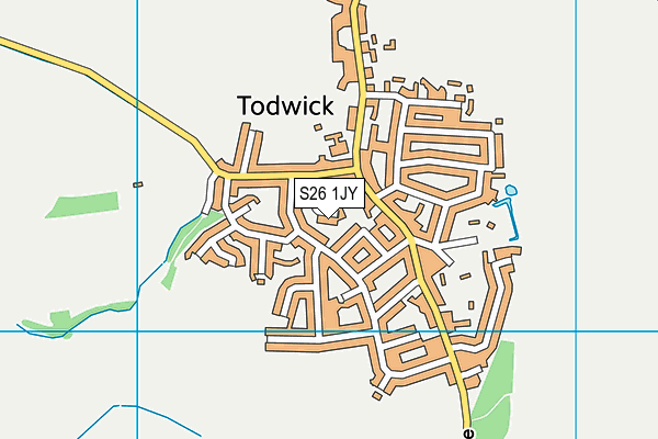 S26 1JY map - OS VectorMap District (Ordnance Survey)