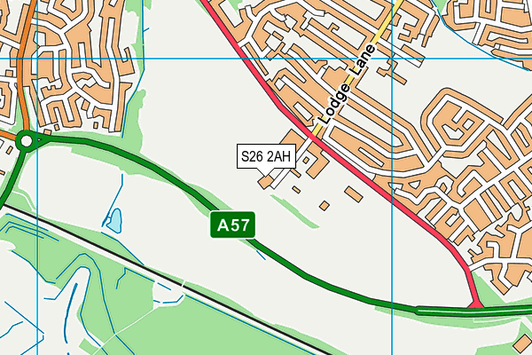 S26 2AH map - OS VectorMap District (Ordnance Survey)