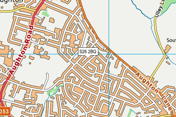 S26 2BQ map - OS VectorMap District (Ordnance Survey)