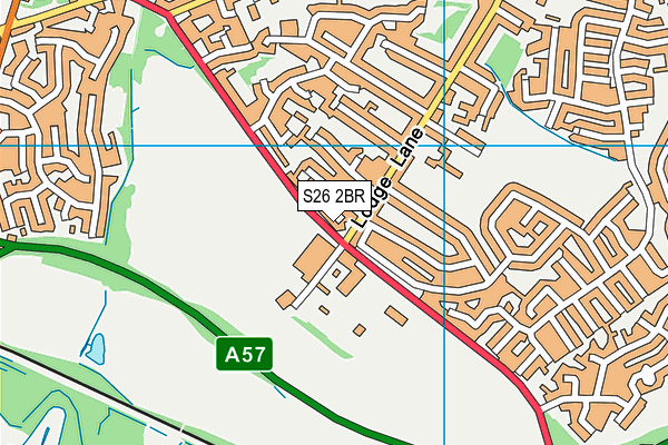 S26 2BR map - OS VectorMap District (Ordnance Survey)