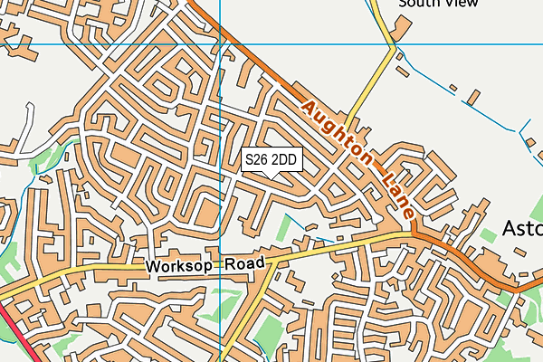 S26 2DD map - OS VectorMap District (Ordnance Survey)