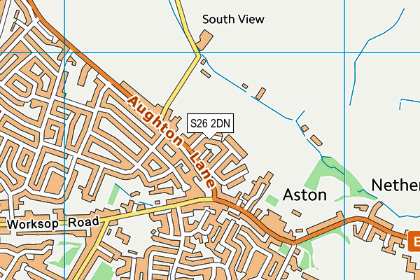 S26 2DN map - OS VectorMap District (Ordnance Survey)