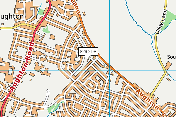 S26 2DP map - OS VectorMap District (Ordnance Survey)