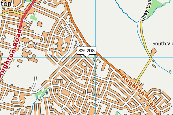 S26 2DS map - OS VectorMap District (Ordnance Survey)