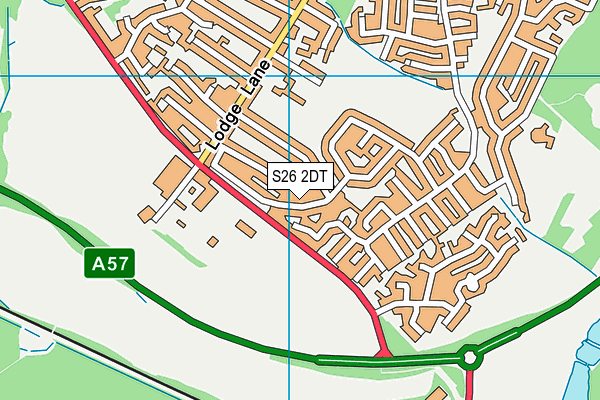 S26 2DT map - OS VectorMap District (Ordnance Survey)