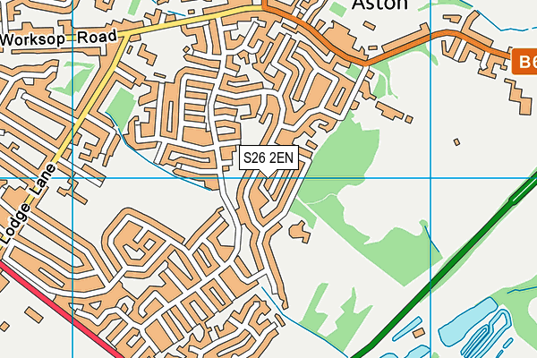 S26 2EN map - OS VectorMap District (Ordnance Survey)