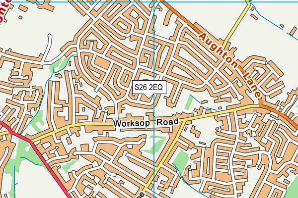 S26 2EQ map - OS VectorMap District (Ordnance Survey)