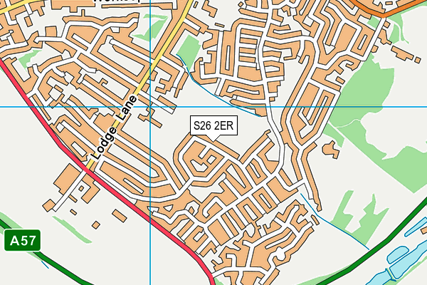 S26 2ER map - OS VectorMap District (Ordnance Survey)