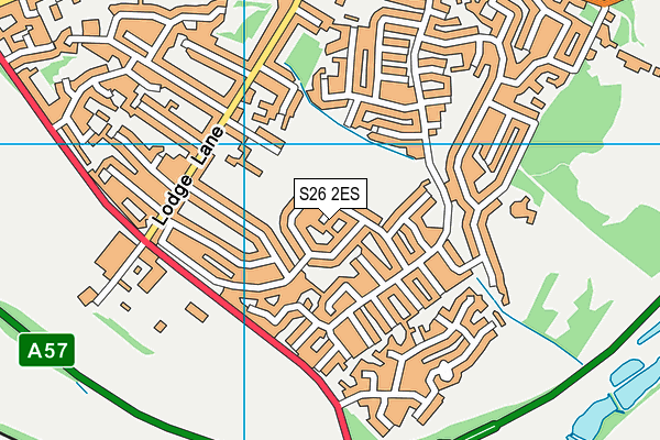 S26 2ES map - OS VectorMap District (Ordnance Survey)
