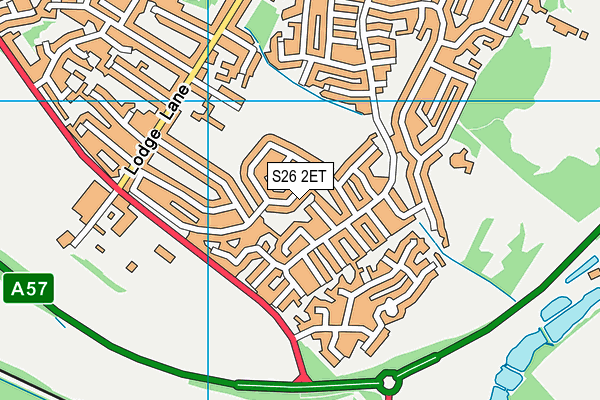 S26 2ET map - OS VectorMap District (Ordnance Survey)