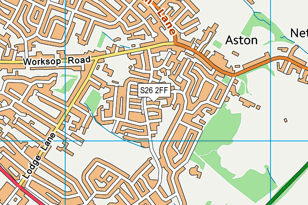 S26 2FF map - OS VectorMap District (Ordnance Survey)
