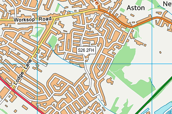 S26 2FH map - OS VectorMap District (Ordnance Survey)