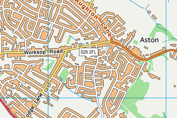 S26 2FL map - OS VectorMap District (Ordnance Survey)