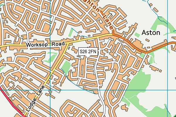 S26 2FN map - OS VectorMap District (Ordnance Survey)