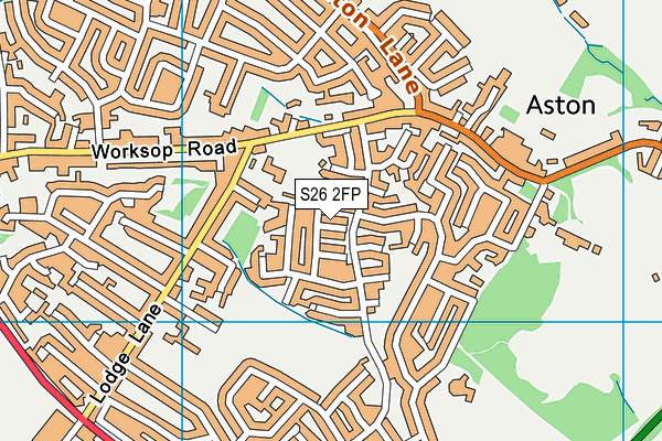 S26 2FP map - OS VectorMap District (Ordnance Survey)